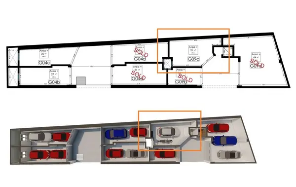 Basement garage for sale 31 m2 in Xewkija, Gozo