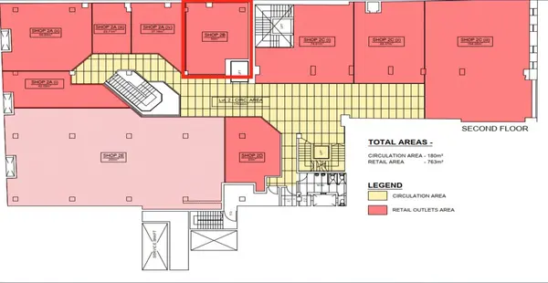 Second Floor Retail Space | 50 sqm in Paola's Commercial Block