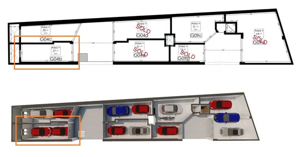 Basement garage for sale 27 m2 in Xewkija, Gozo