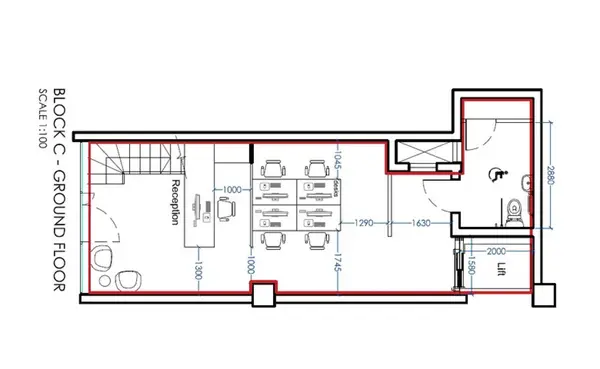 Office in Sliema with an area of 100sqm