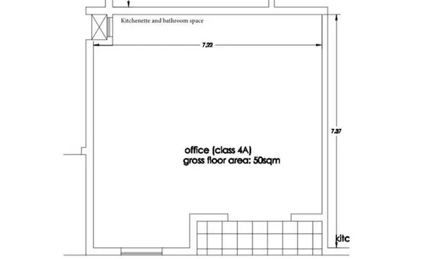 Ground floor shop/office 50 square metres to let