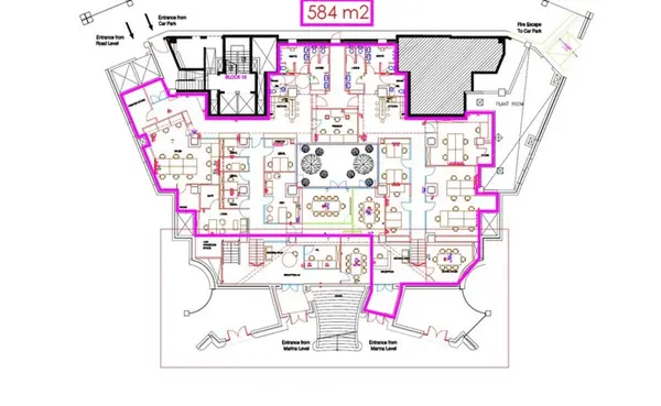 584 sqm office for rent in Portomaso